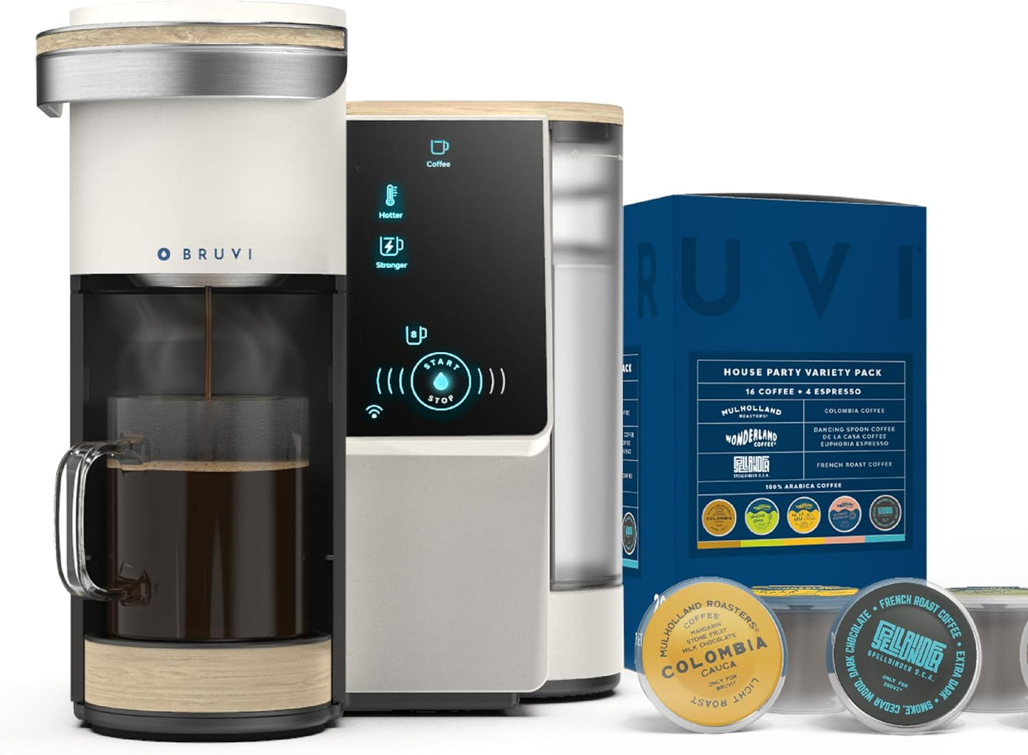 The Bundle | Single-Serve Coffee System | Includes 20 Coffee and Espresso B-Pods Coffee Brewer