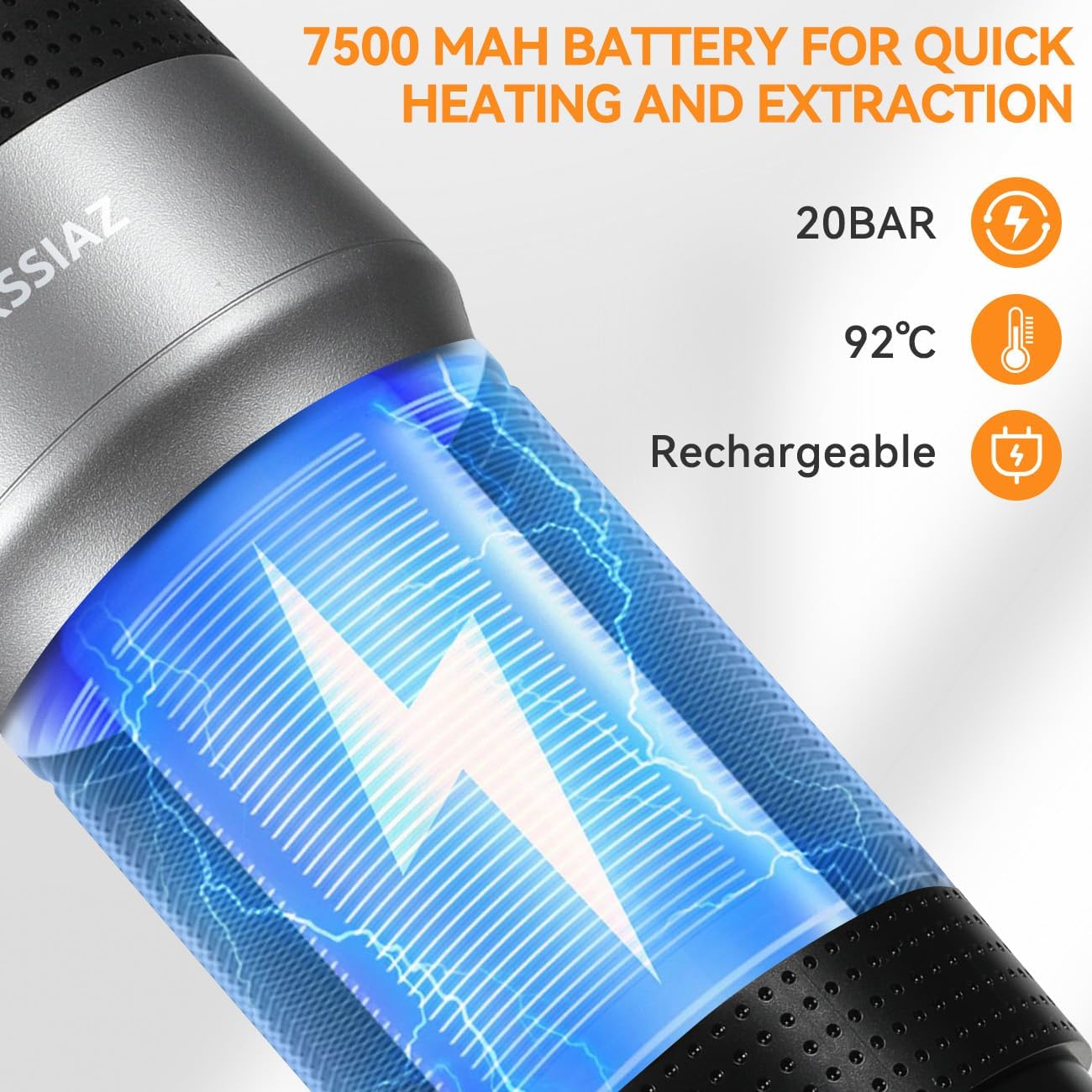 Portable Espresso Machines, Electric Espresso Maker with Self-Heating, USB-C & Car Charger, 20 Bar Mini Coffee Maker With NS Capsule & Ground Coffee for Camping, Hiking, Travel, Office, Silver