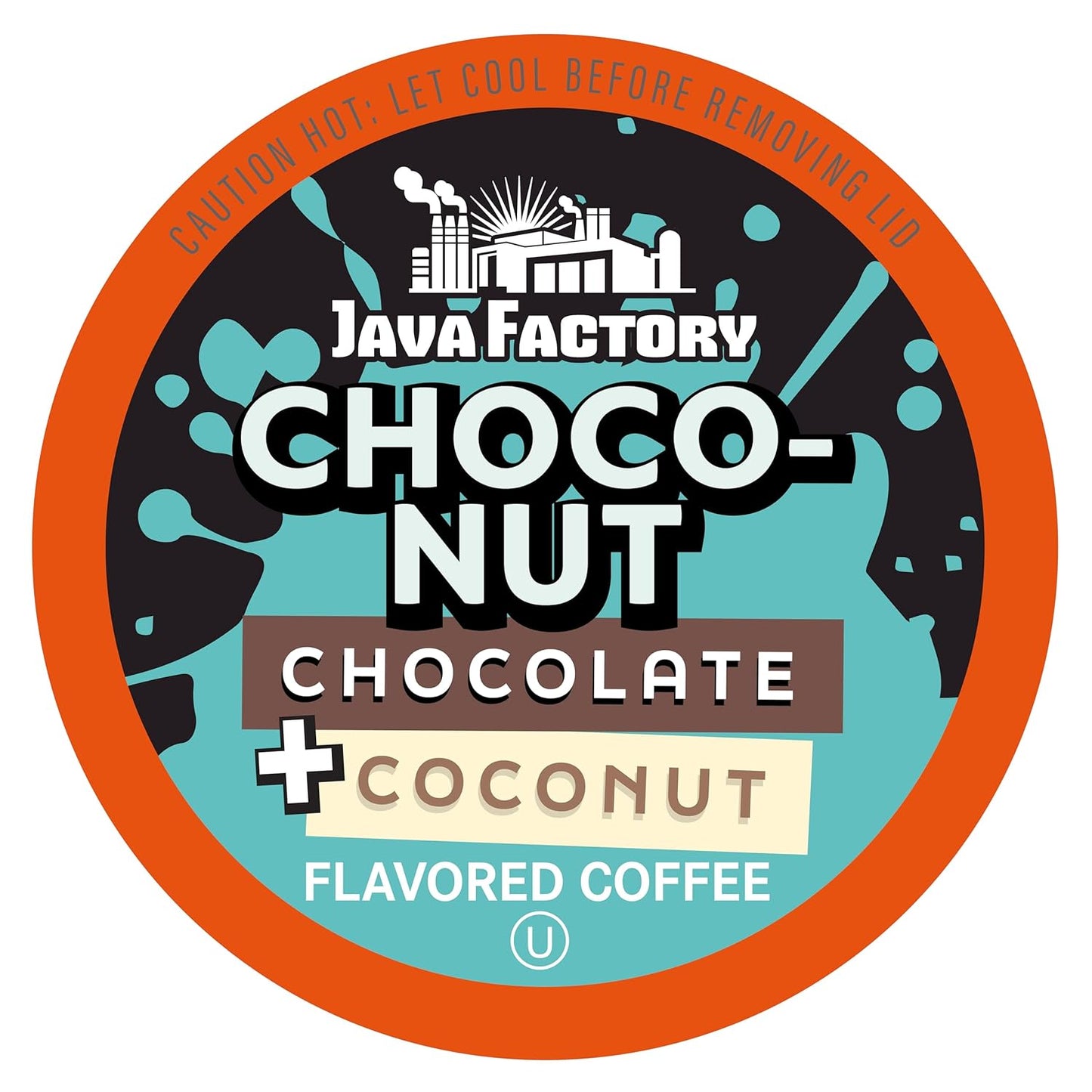 Java Factory Coffee Pods Choconut, 40 Count - Chocolate Coconut Flavored, Compatible with Keurig K Cup Brewers, Tropical Delight for Coffee Lovers