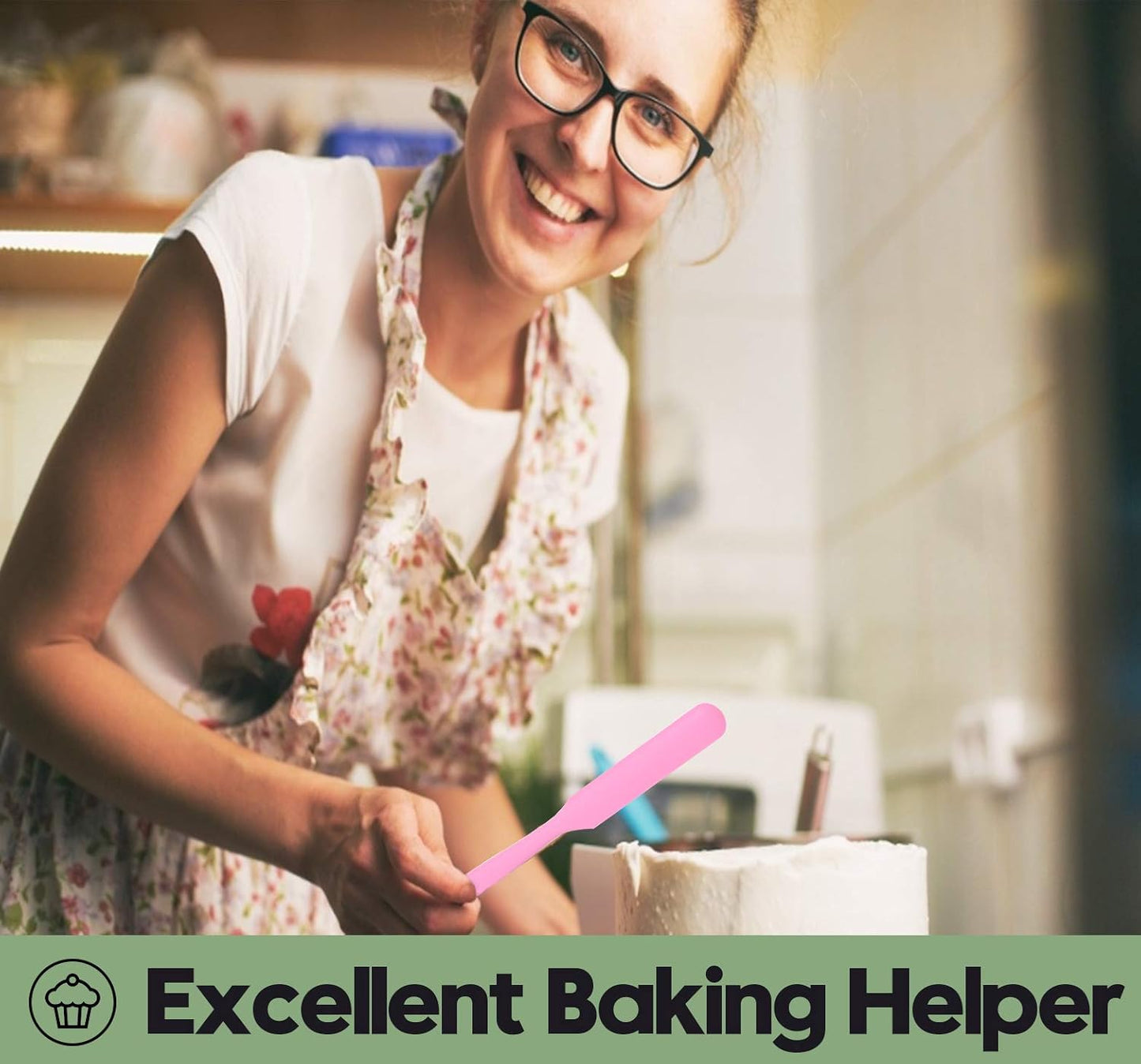 Heat Resistant Silicone Spatulas Set Food Grade Silicone Seamless One Piece Design BPA-Free,Non-Stick,Dishwasher Safe,Cooking and Mixing Set of 6PCS-pink(pink)