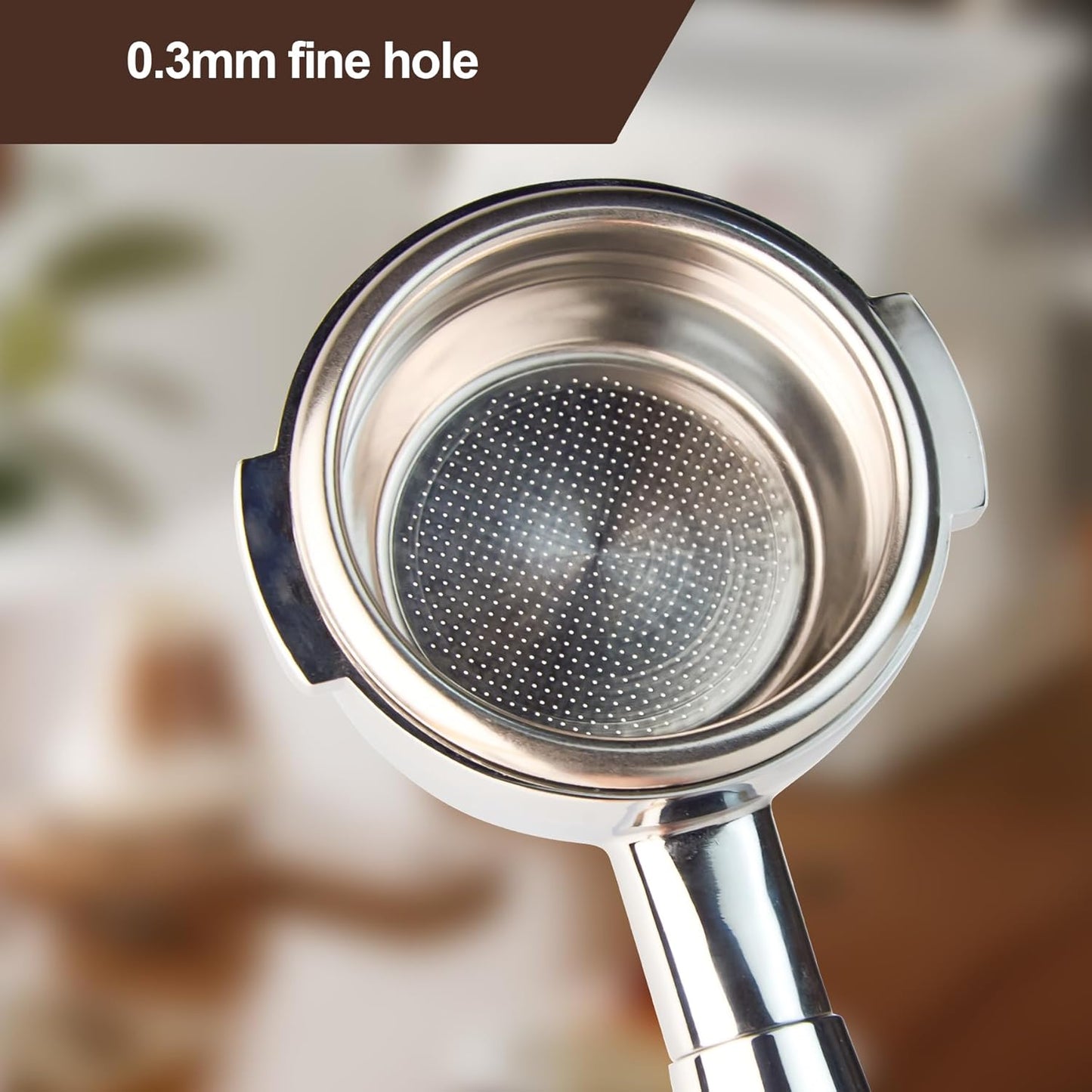 58 mm Bottomless Portafilter with Puck Screen 2 Ears Espresso Portafilter Compatible with E61 Group Head Espresso Machines,Flair 58,ECM,Rocket,Sanremo,Stainless Steel and Rosewood Handle