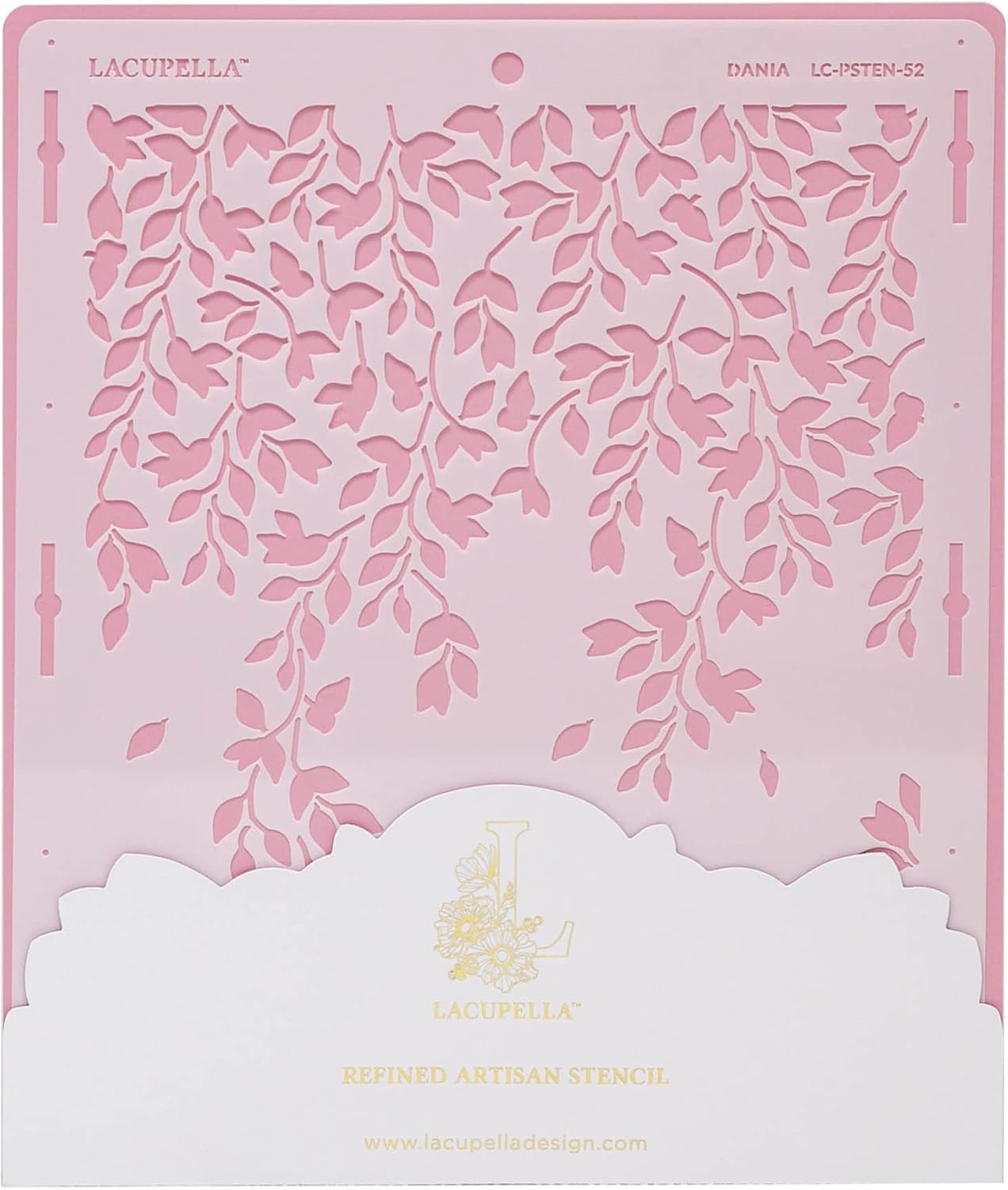 Large Cake Decorating Stencil (Dania) Creeping Fig Vines Pattern