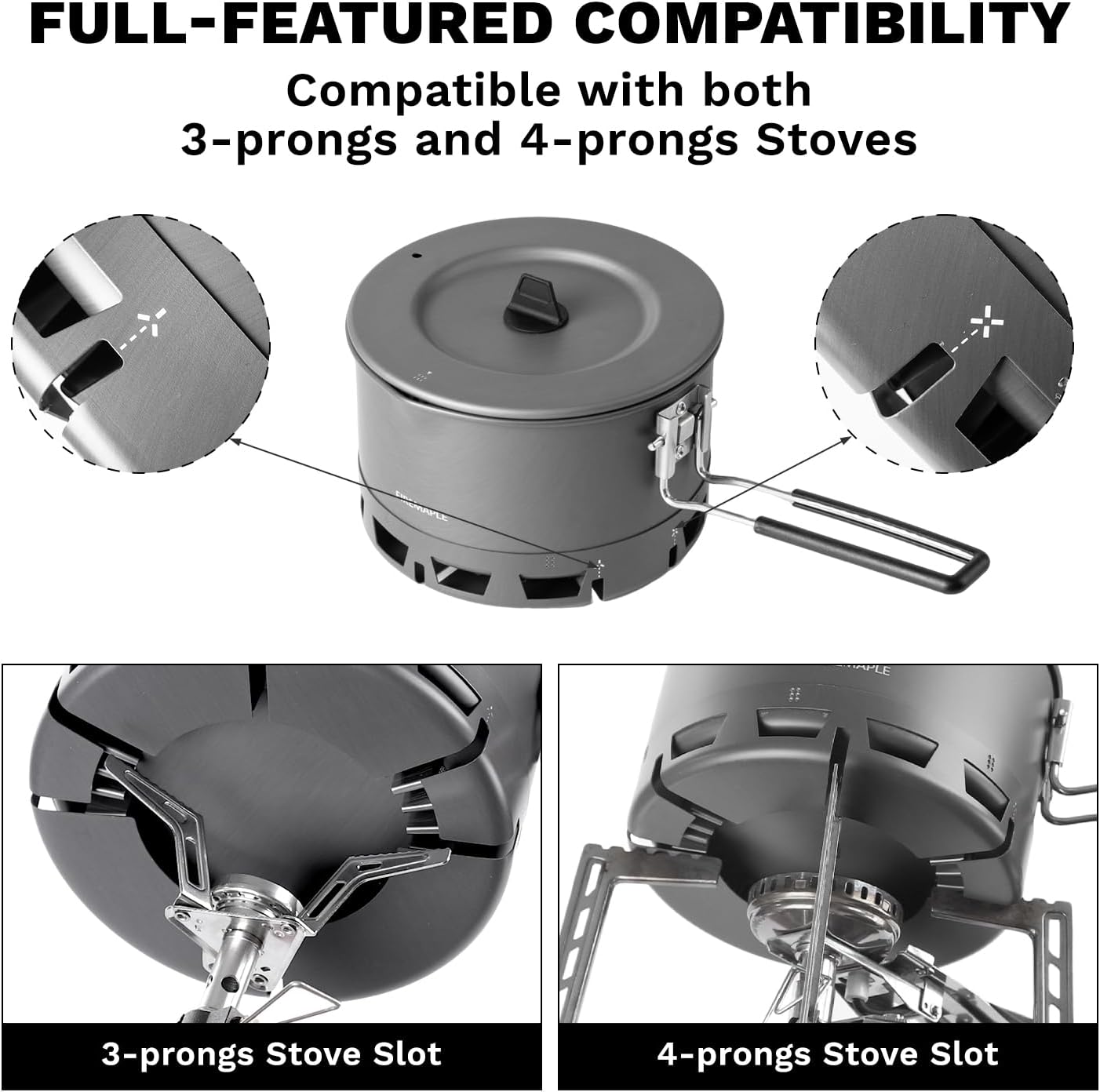 Fire-Maple Petrel Ultralight Pot- High Efficiency Aluminum Camping and Backpacking Pot with Heat-Proof Handle, Portable and Compact