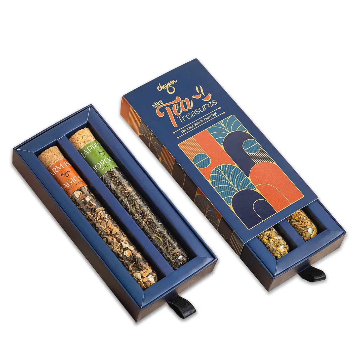 CHAYAM Tea in Tubes Gift Set – Special Tea Surprise | Spiced Ceylon Cinnamon & Moroccan Mint Herbal Blend | Best Present for Tea Lovers