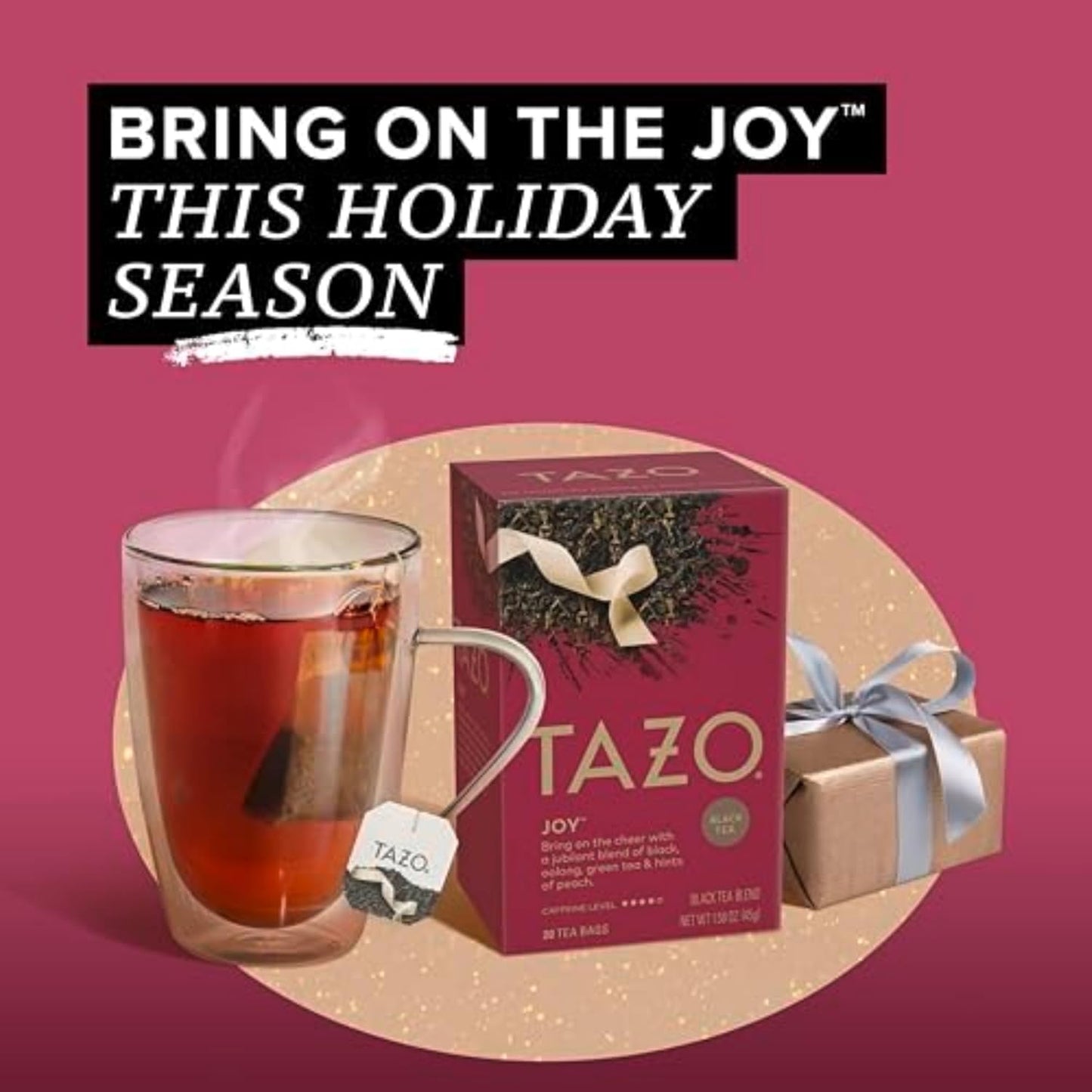 TAZO Joy Limited Edition Seasonal Black Tea Blend Tea Bags, 120 Total Bags (20ct - Pack of 6)