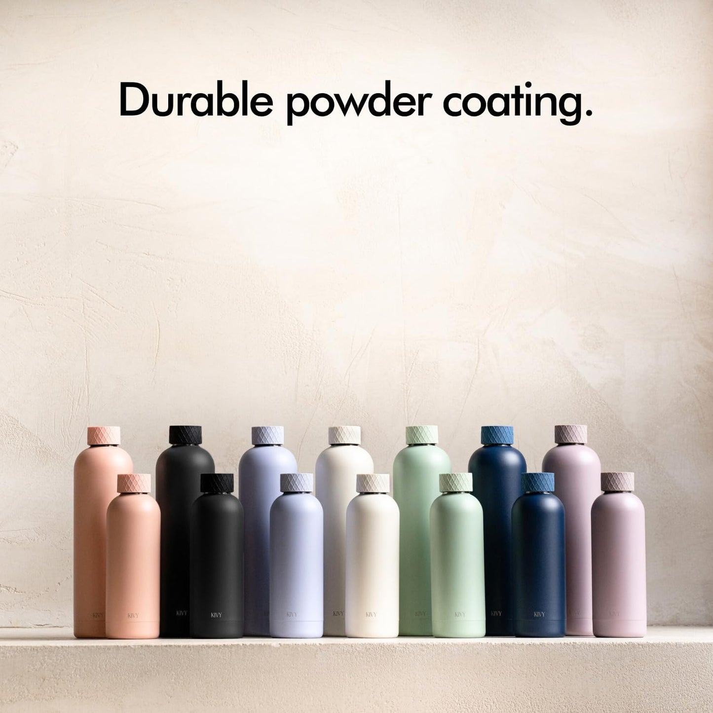 KIVY Stainless Steel Insulated Water Bottle 32oz [LEAK PROOF] Cold Up to 24 Hours, Hot Up to 18 Hours - Insulated Stainless Steel Water Bottle - Thermo Flask Drinking Bottle - BPA Free Water Bottle