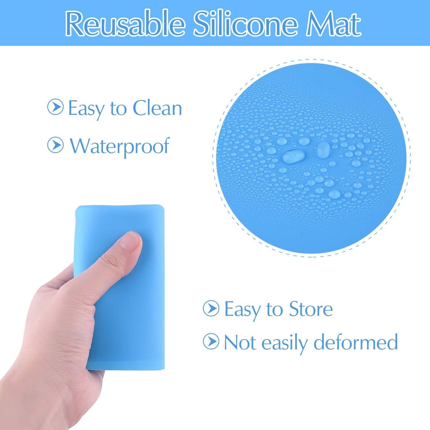FEPITO 3PCS A3 Extra Large Silicone Sheet for Crafts Jewelry Casting Molds, Multipurpose Silicone Mat, Reusable, Heat Resistant, Food Grade Placemat