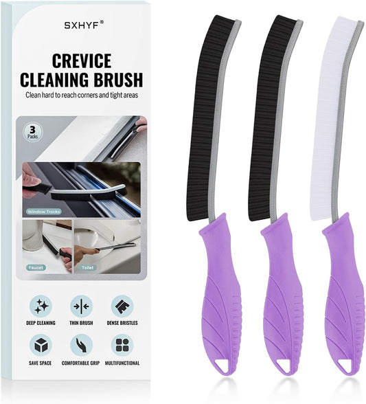 SXhyf Crevice Cleaning Brush - Grout Scrub Brush, House Cleaning Supplies, Gap Cleaning Tools, Home Essentials, Gifts for Women Men, Hard Bristle Crevice Cleaner Brush for Household Use, Bathroom