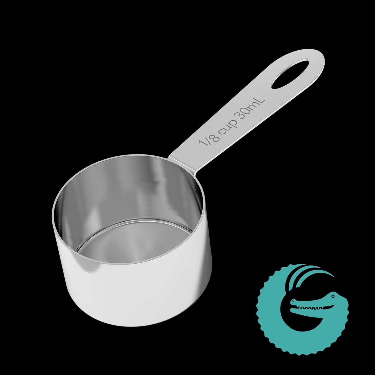 Coffee Gator Coffee Canister, 11oz Airtight Stainless Steel Kitchen Food Storage Container with Date-Tracker, CO2-Release Valve and Scoop for Beans, Grounds, Sugar, Cookies Jars, Tea, Cereal - Gray