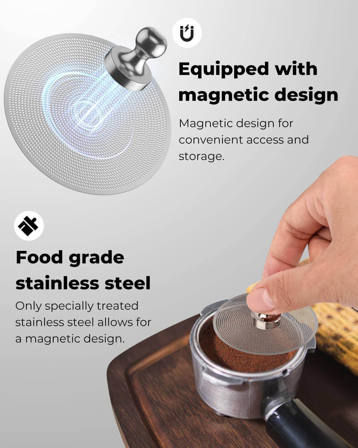 54mm Espresso Puck Screen - 0.2mm Ultra Thin Espresso Puck, Stainless Steel Reusable Coffee Filter, Compatible with Espresso Machine 54mm Portafilter Basket