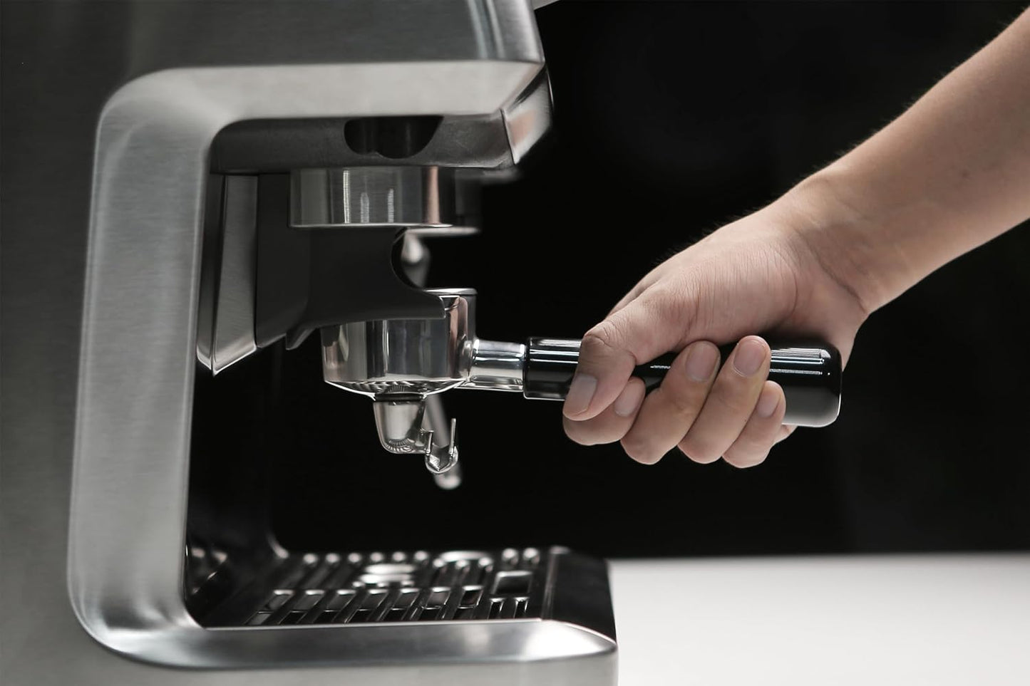 Espresso Portafilter 54mm Double Spout Compatible with Breville Bambino Plus (BES500) Infuser (BES840XL) 54mm Breville Barista Series-ABS Handle - Stainless Steel Filter Basked Included