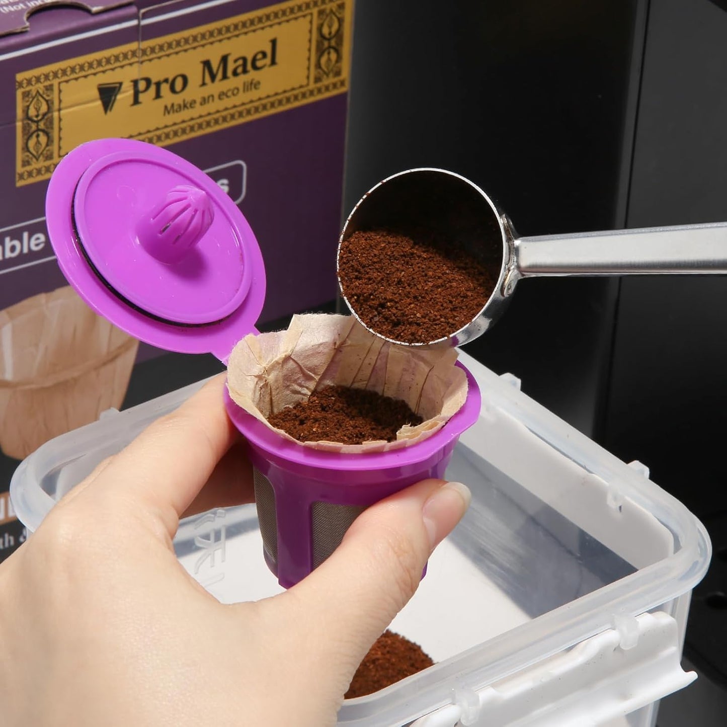 Pro Mael 360 Count Disposable K Cup Filters, Coffee Filter Paper for Keurig Brewers Single Serve 1.0 and 2.0, Use with Reusable K Cup Pods (Natural Unbleached)