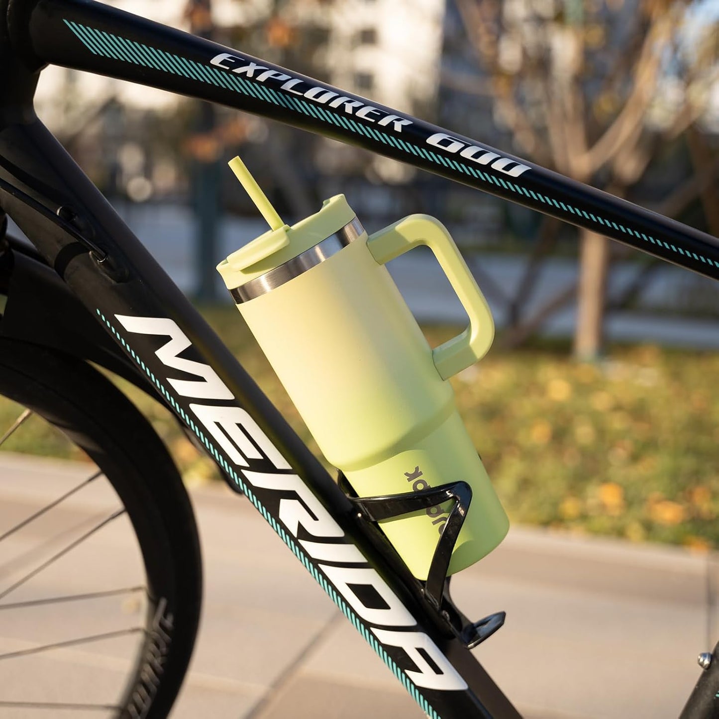 BJPKPK 40oz Stainless Steel Insulated Tumbler With Handle And Lid Straw Travel Coffee Mug Thermal Cup,Pistachio Green