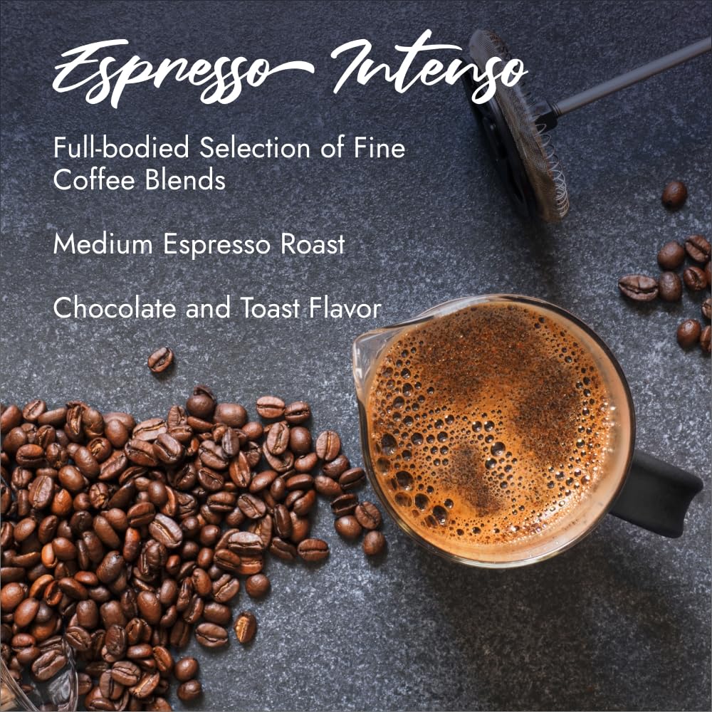 Caffe Borbone, Whole Bean Coffee Blend, Espresso Intenso, Medium Roast, Roasted and Freshly Packaged in Italy, 2.2 Pound Bag (Pack of 2)