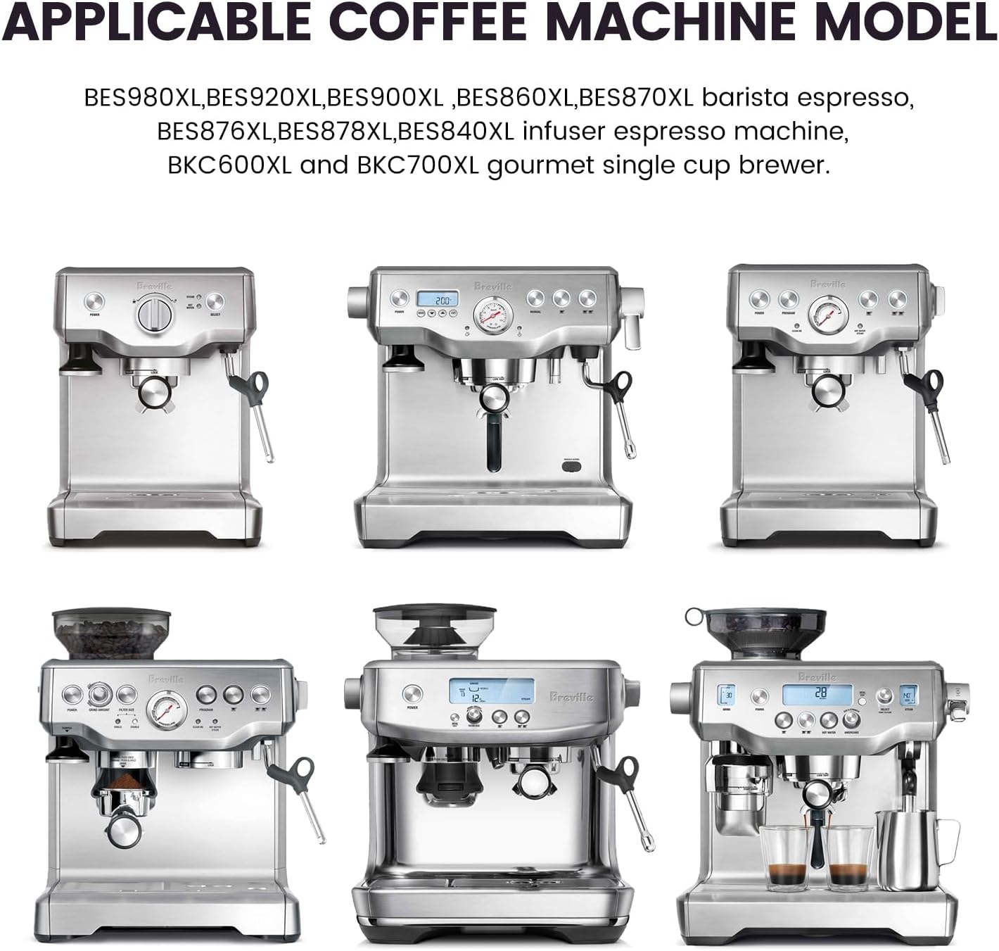 18-Pack Charcoal Water Filters Compatible with Breville BWF100 Machines, Breville Espresso Machine Water Filter Replacements