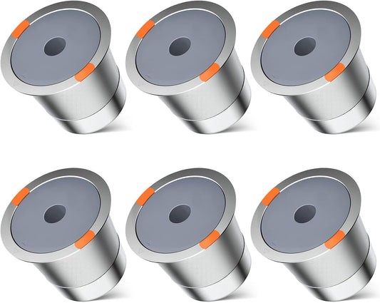 Reusable k Cup Coffee Filters,Universal stainless steel Refillable k Cups Filter Use for Keurig 2.0 and 1.0 Coffee Makers-brewers (6pack)