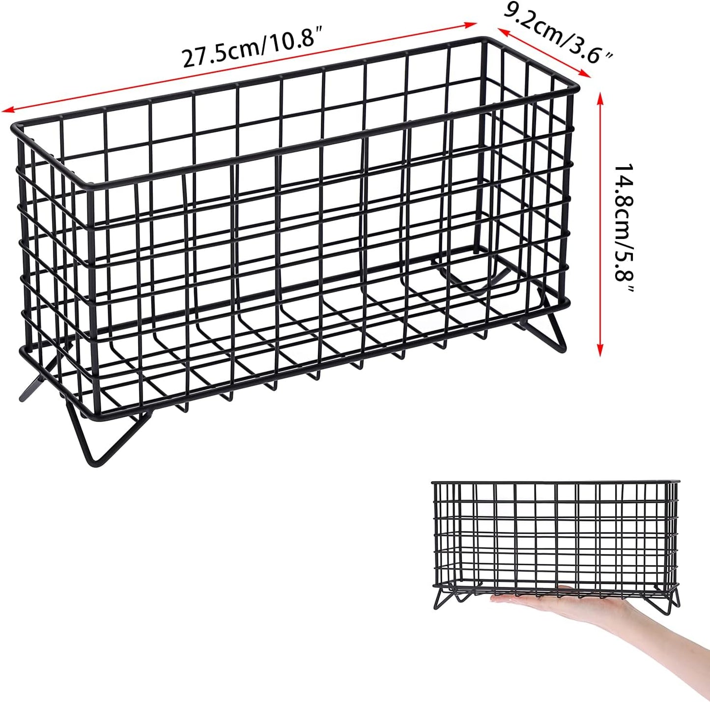 ELLDOO Coffee Pod Holder, Large Capacity Coffee Pod Organizer for K Cup Keuring Espresso Capsule Coffee Creamer, Metal Coffee Pod Storage Basket for Kitchen, Coffee Bar Decor (Black, Medium)