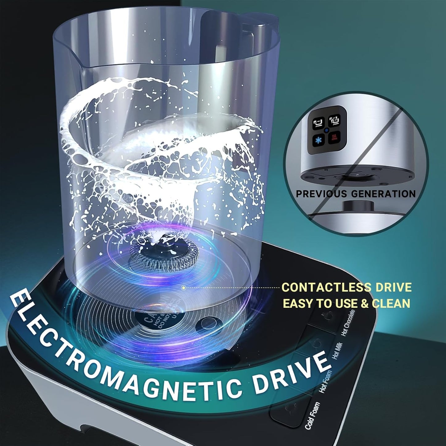 Electric Milk Frother and Steamer 4-in-1 with Stainless Steel Pitcher Cup(400ml/13.5oz), Auto Shut-Off, Hot & Cold Foam Maker and Milk Warmer for Coffee Cappuccinos, Dishwasher Safe