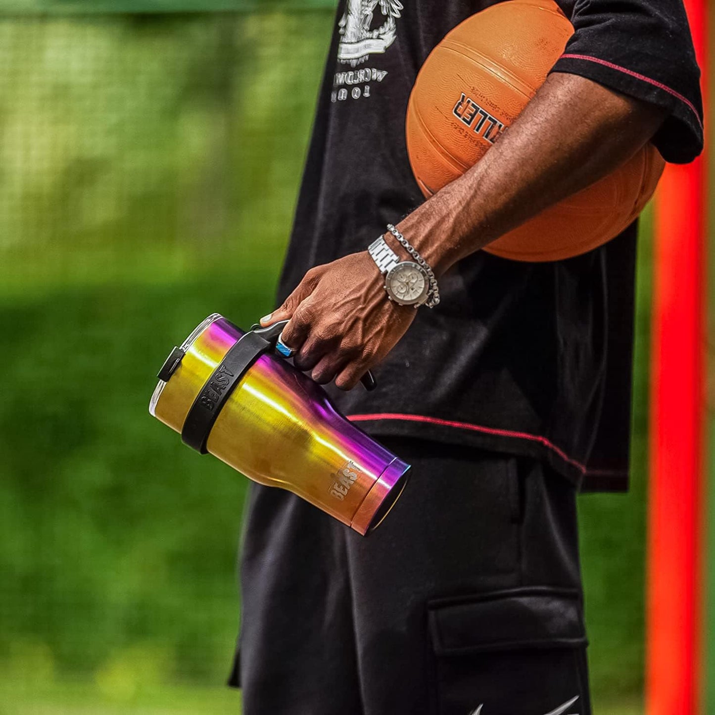 Beast 40 oz Tumbler Stainless Steel Vacuum Insulated Coffee Ice Cup Double Wall Travel Flask (Rainbow)