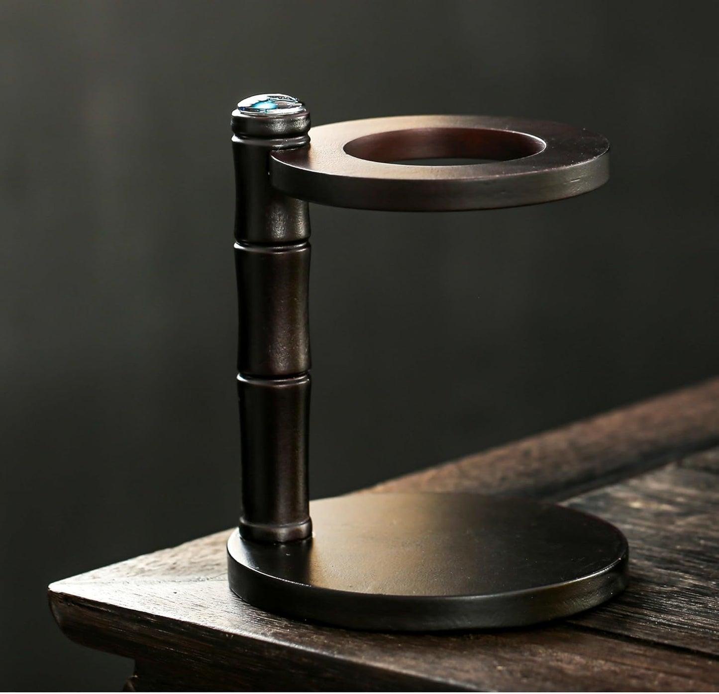 Glass Teapot Set with Infuser Semi Automatic Tea Set Magic Teapot (Bamboo - black)