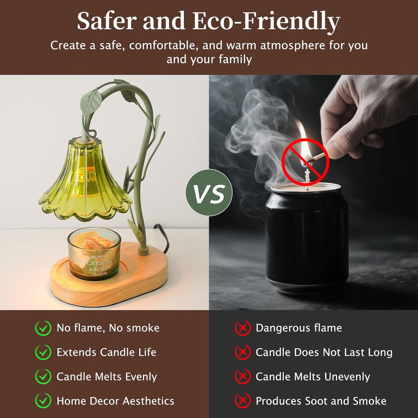 Flower Candle Warmer Lamp with Timer,Dimmable Candle Lamp Warmer,Adjustable Height Candle Warmer for All Jar Candles,Bedroom Living Room Home Decor Aesthetic Christmas Birthday Gifts (Morning Glory)