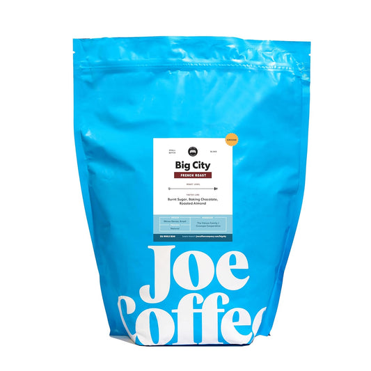 Joe Coffee Company - Big City Ground Coffee, 2 lb Bag | NYC Roaster, Rainforest Alliance Certified, Kosher, Climate-Friendly, Specialty Grade