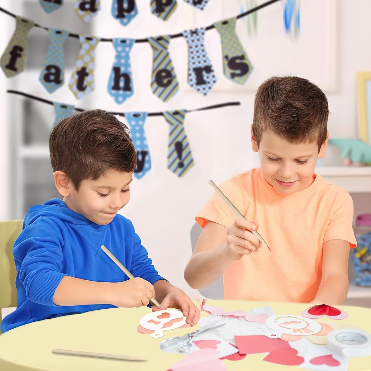 JULBEAR 36 Pieces Reusable Mother's Day Father's Day Cookie Cake Stencils Templates Mold Tools for Mother's Father's Day Birthday Wedding Party Royal Icing Cake Coffee Dessert Decoration Supplies