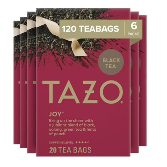 TAZO Joy Limited Edition Seasonal Black Tea Blend Tea Bags, 120 Total Bags (20ct - Pack of 6)