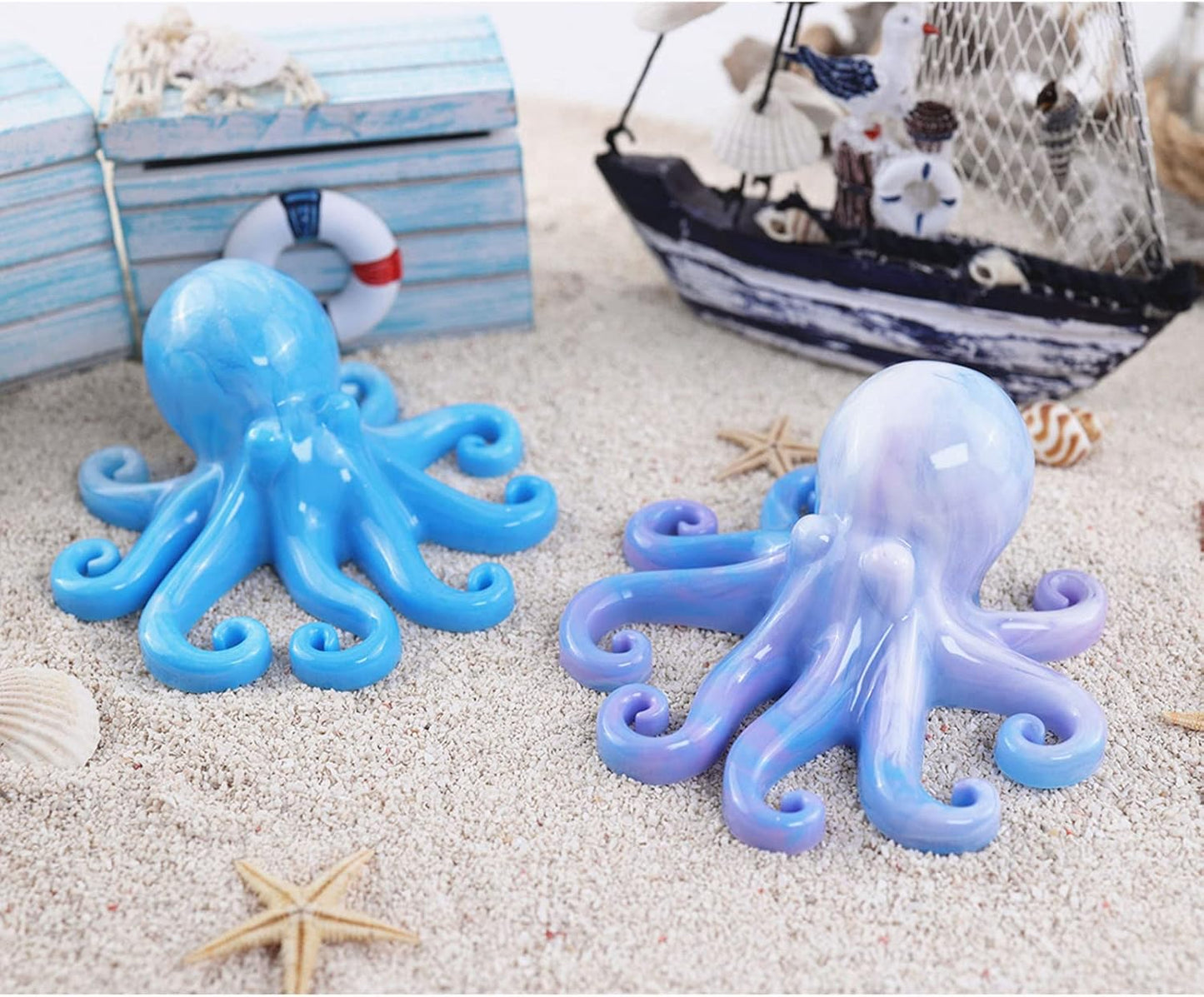 Octopus Resin Mold, Gasusen 3D Sea Animals Octopus Silicone Molds for Epoxy Resin Casting, Soap Candles Making, Home Decor Gifts, DIY Craft