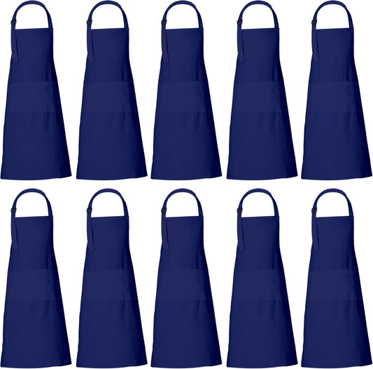 RAJRANG 100% Cotton Cooking Apron with 3 Pockets Kitchen Chef BBQ Adjustable Bib Aprons for Women Men