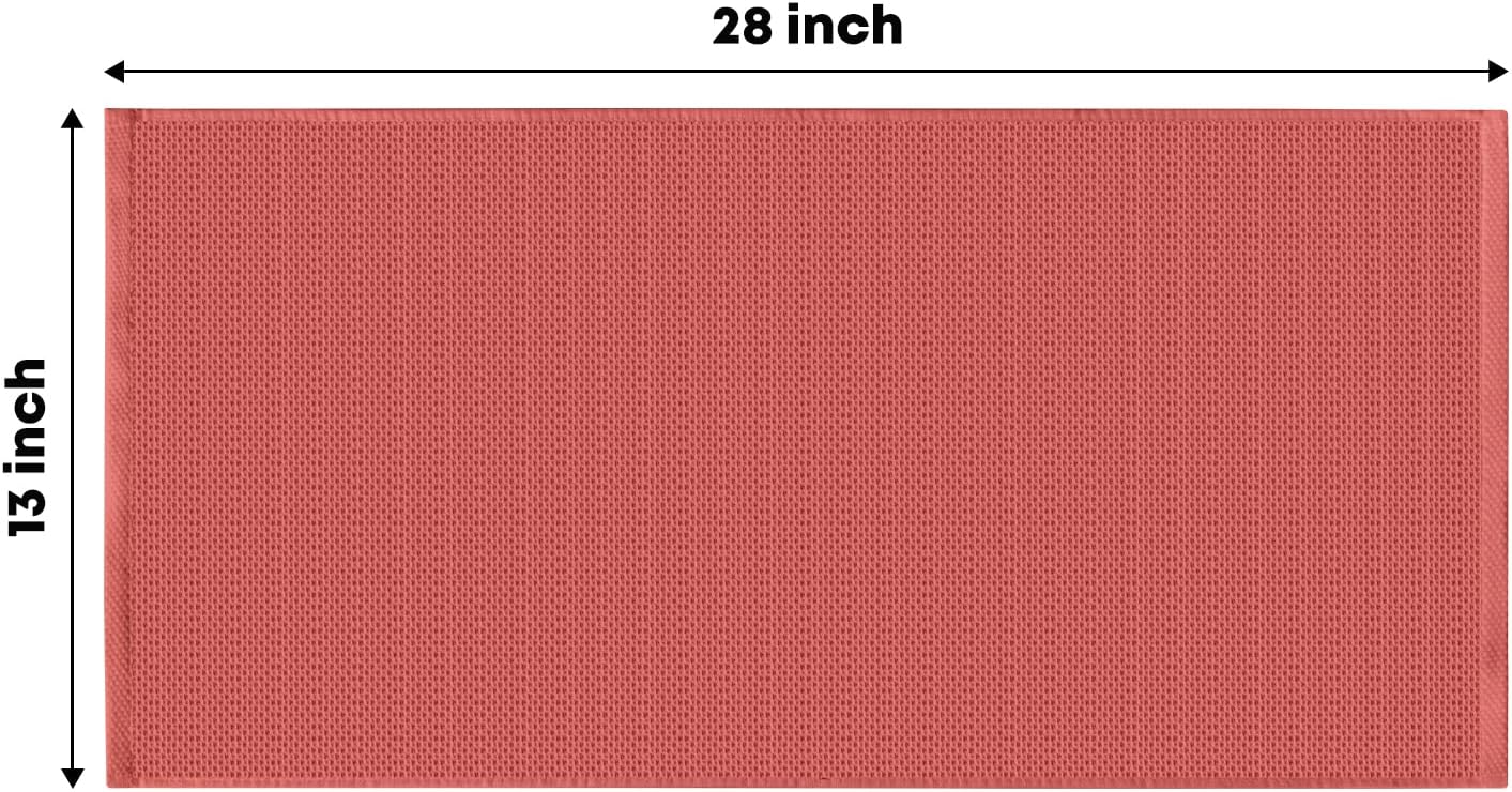 Artoid Mode 100% Cotton Red Waffle Weave Kitchen Dish Cloths, 13x28 Inch Ultra Soft Absorbent Quick Drying Kitchen Dish Towels Set of 4