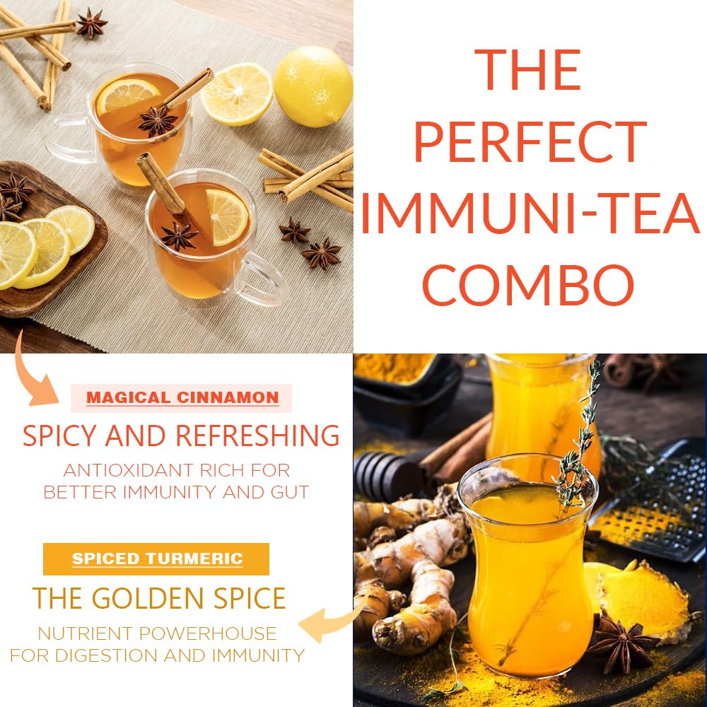 CHAYAM Blissful Infusion – Spiced Turmeric & Magical Cinnamon Wellness Tea Gift Set (2 x 1.76oz) + Infuser | Loose Leaf Black & Green Tea Caddies for Tea Lovers