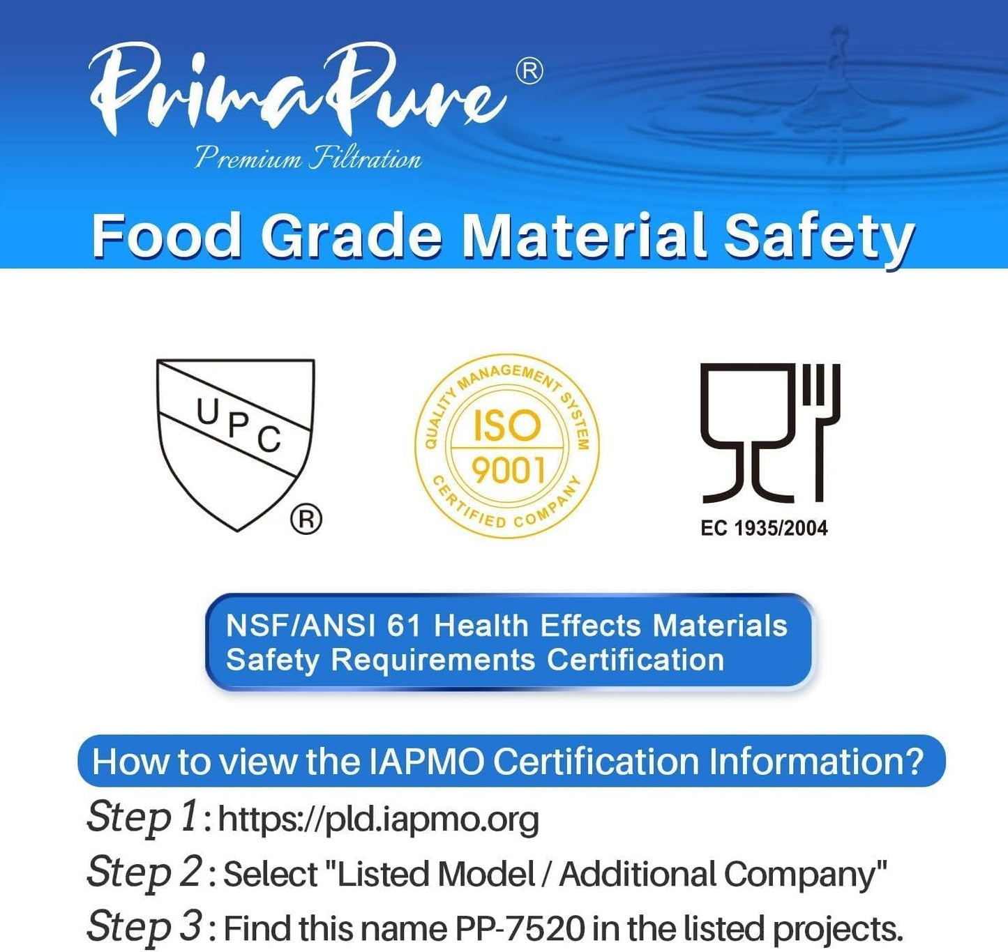 4-Pack PrimaPure Coffee Machine Water Filter Replacement for Jura Clearyl Blue 71445, 67879, ENA3, ENA5, J6, J9, J95 Certified To NSF/ANSI 42 by IAPMO R&T