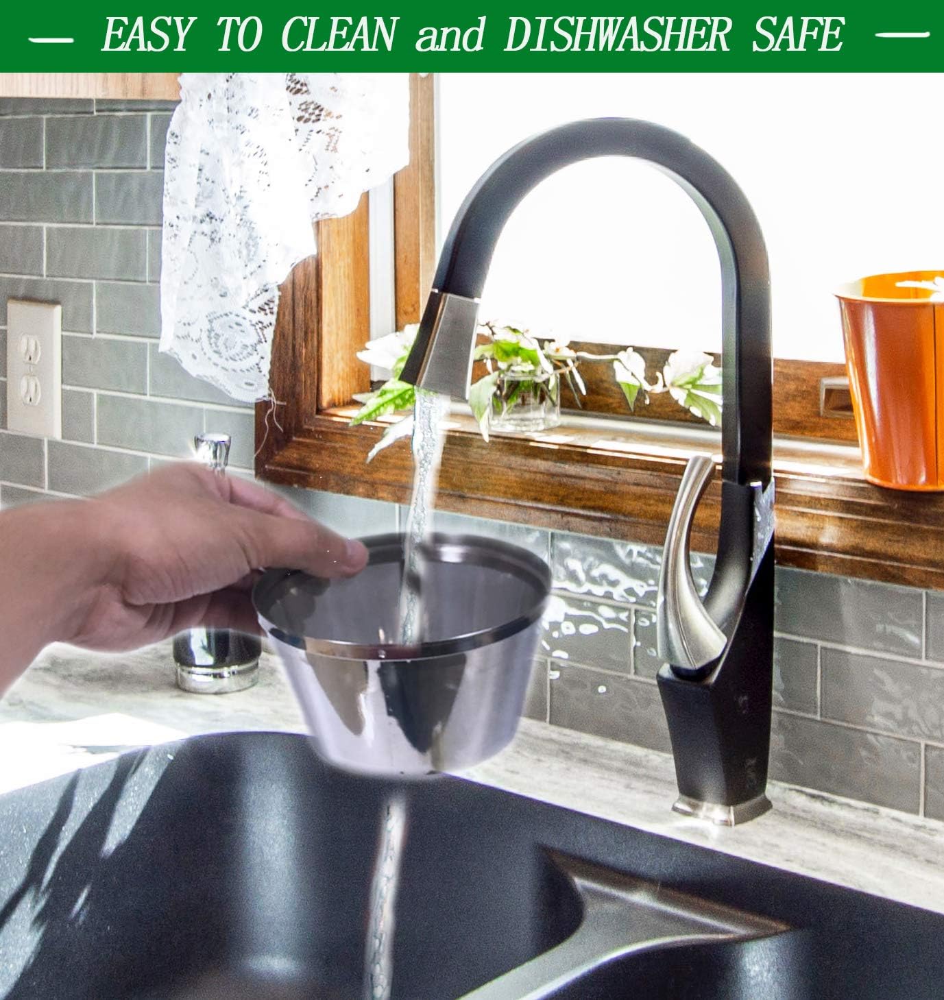 Reusable Coffee Filters 8-12 Cup Permanent Coffee Filters Basket Washable Compatible with Mr. Coffee Black & Decker Coffee Maker Filter Parts