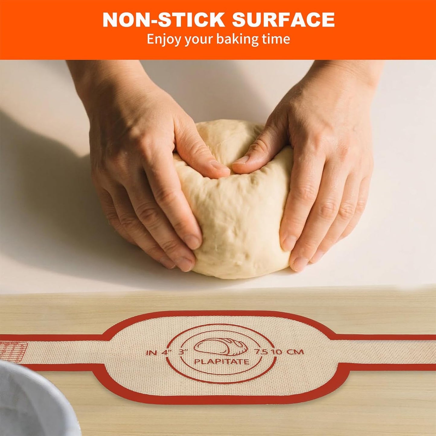 Silicone Bread Sling Dutch Oven Liner, Non-Stick & Easy Clean Reusable Oval Silicone Bread Sling Baking Mat, Easy to Transfer Sourdough Bread - 2 Red Set