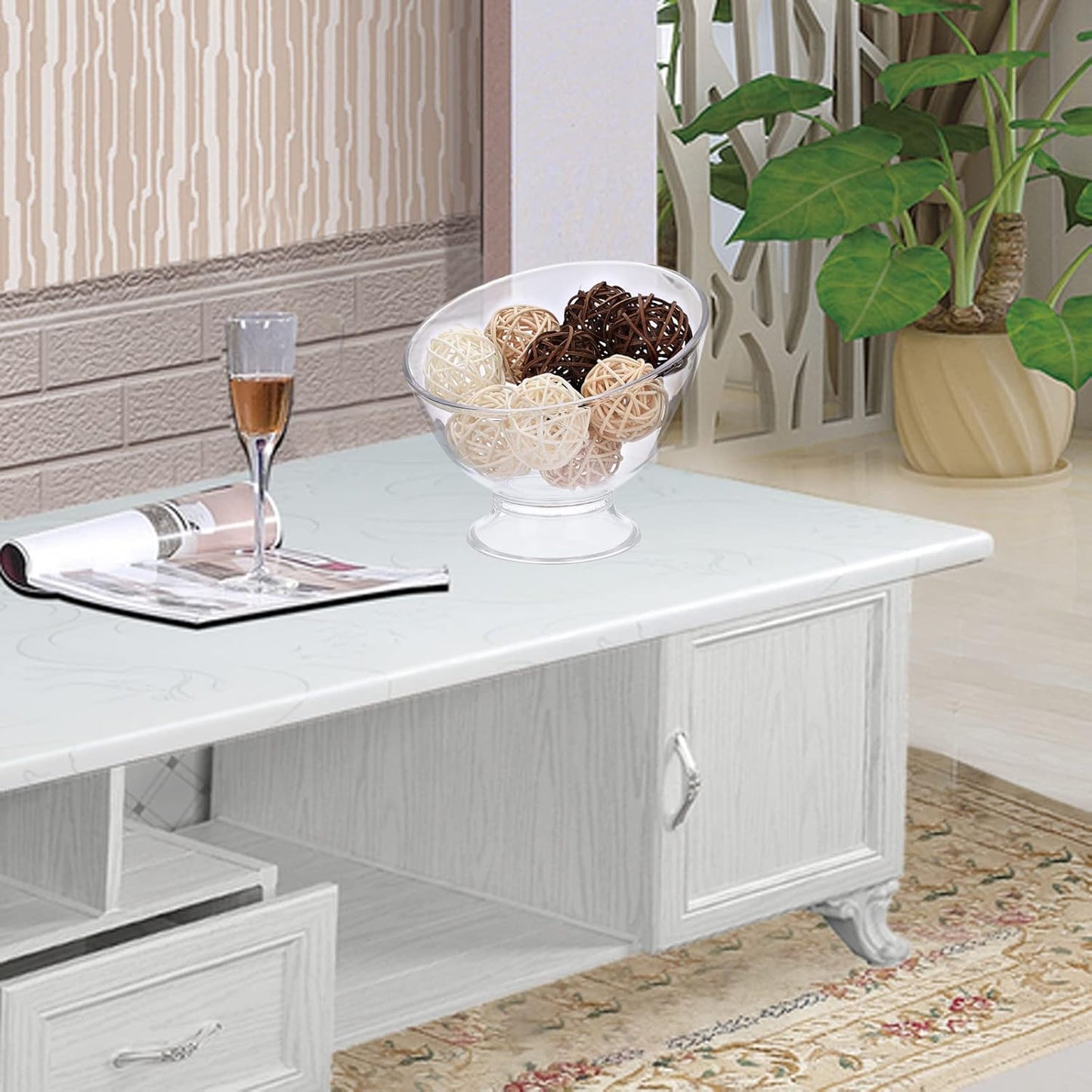 ELLDOO Coffee Pod Holder, Plastic Coffee Capsule Storage for K Cup Nespresso Vertuo Keurig, Creamer Organizer Candy Dish Fruit Jar Container Salad Bowl for Countertop, Kitchen, Breakroom