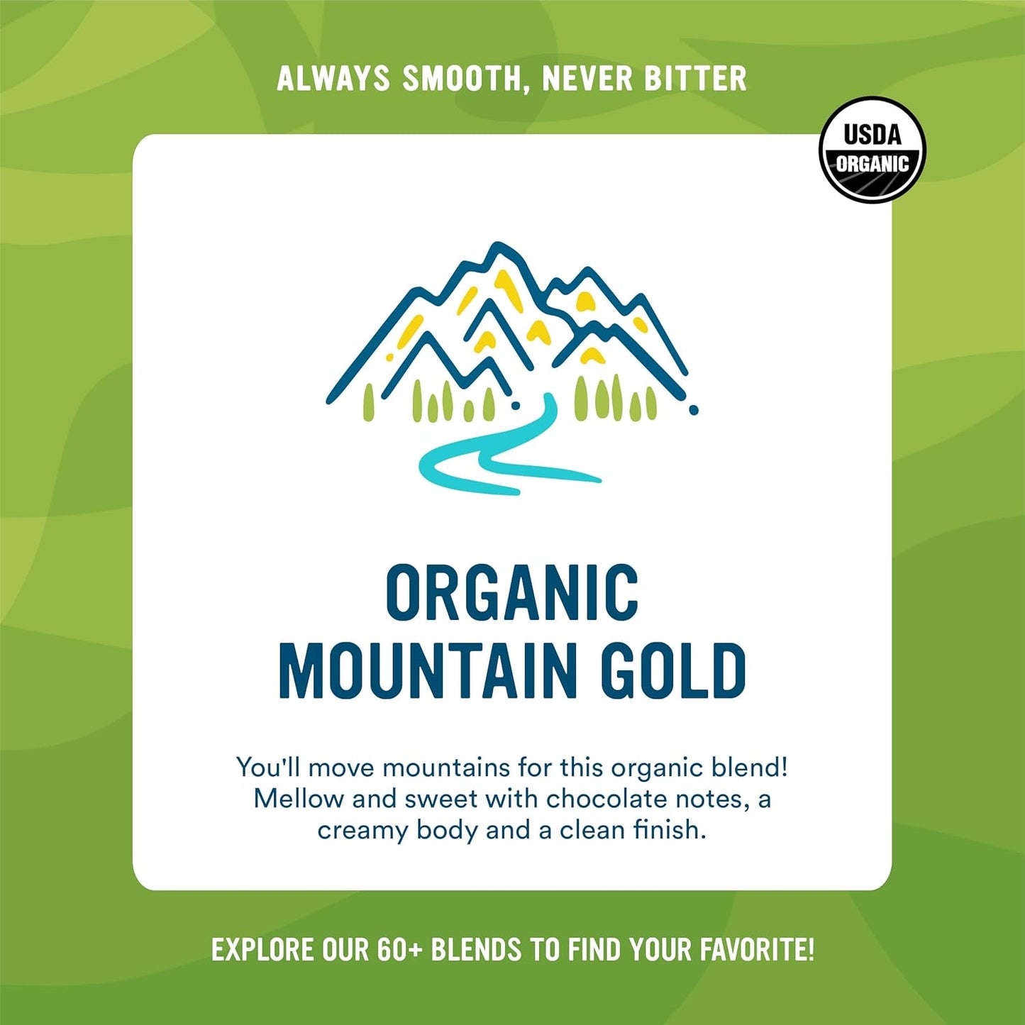 Cameron's Coffee Roasted Whole Bean Coffee, Organic Mountain Gold, 4 Pound