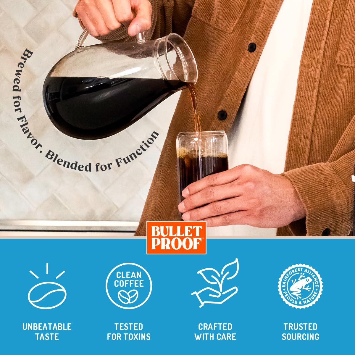 Bulletproof The High Achiever Course Ground Cold Brew Coffee, 10 Ounces, Medium-Dark Roast Enhanced Coffee with Lion's Mane Mushroom, B Vitamins, and Adaptogens for Energy and Focus