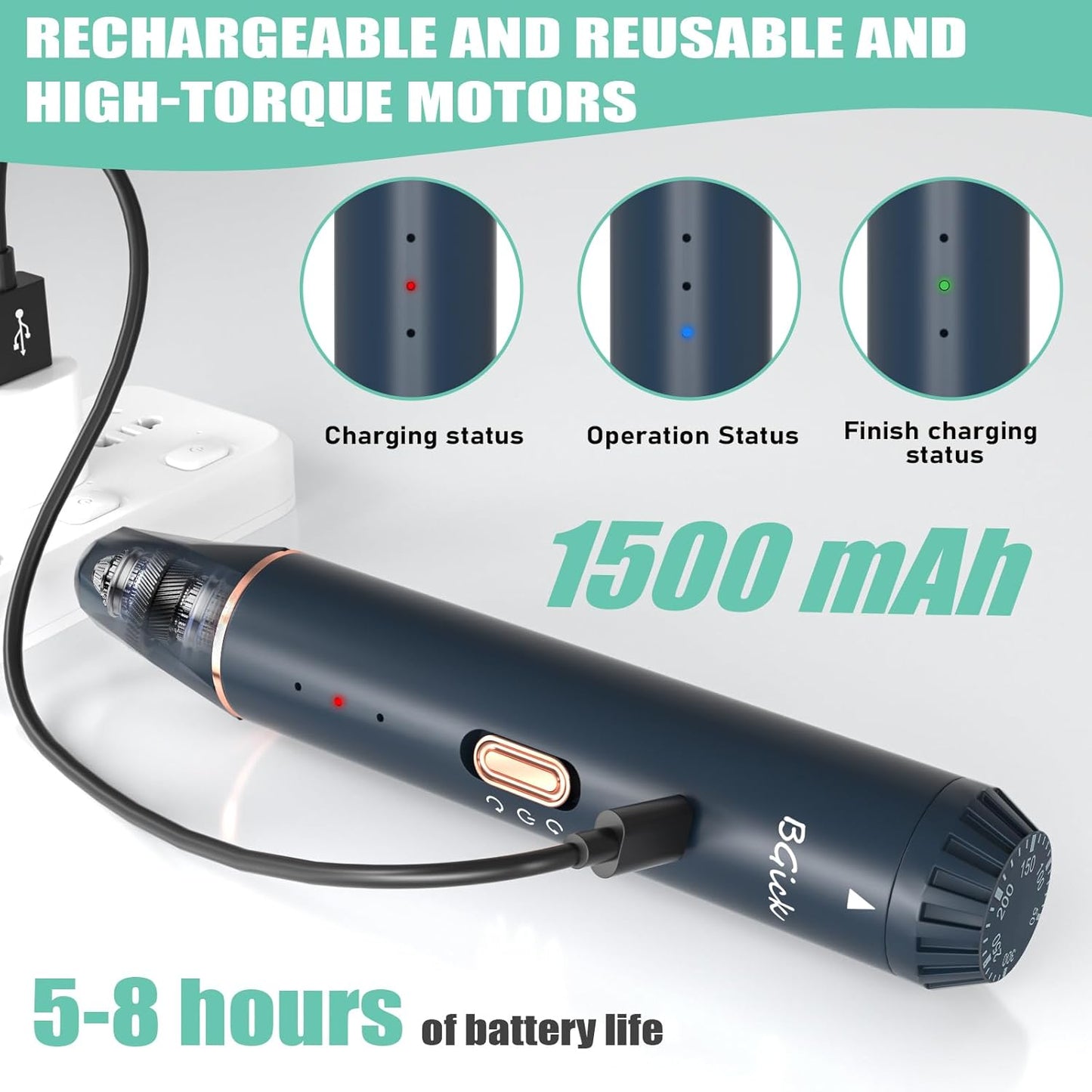 Upgraded Resin Mixer, Handheld Rechargeable Mixer with Minimizing Bubbles,Epoxy Resin Mixer for Resin, Silicone Mixing, Resin Molds, DIY Crafts (Included 4 pcs Paddles) (Blue)