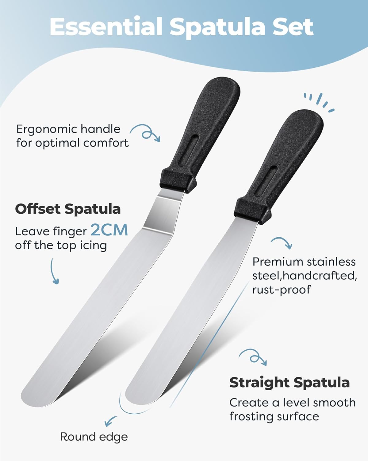 Kootek 71PCs Cake Decorating Kit, Baking Supplies Tools - Includes Cake Stand Turntable, 12 Icing Piping Tips, 2 Frosting Spatulas, 3 Scrapers, 50+2 Piping Bags, Coupler, Video Tutorial, Booklet