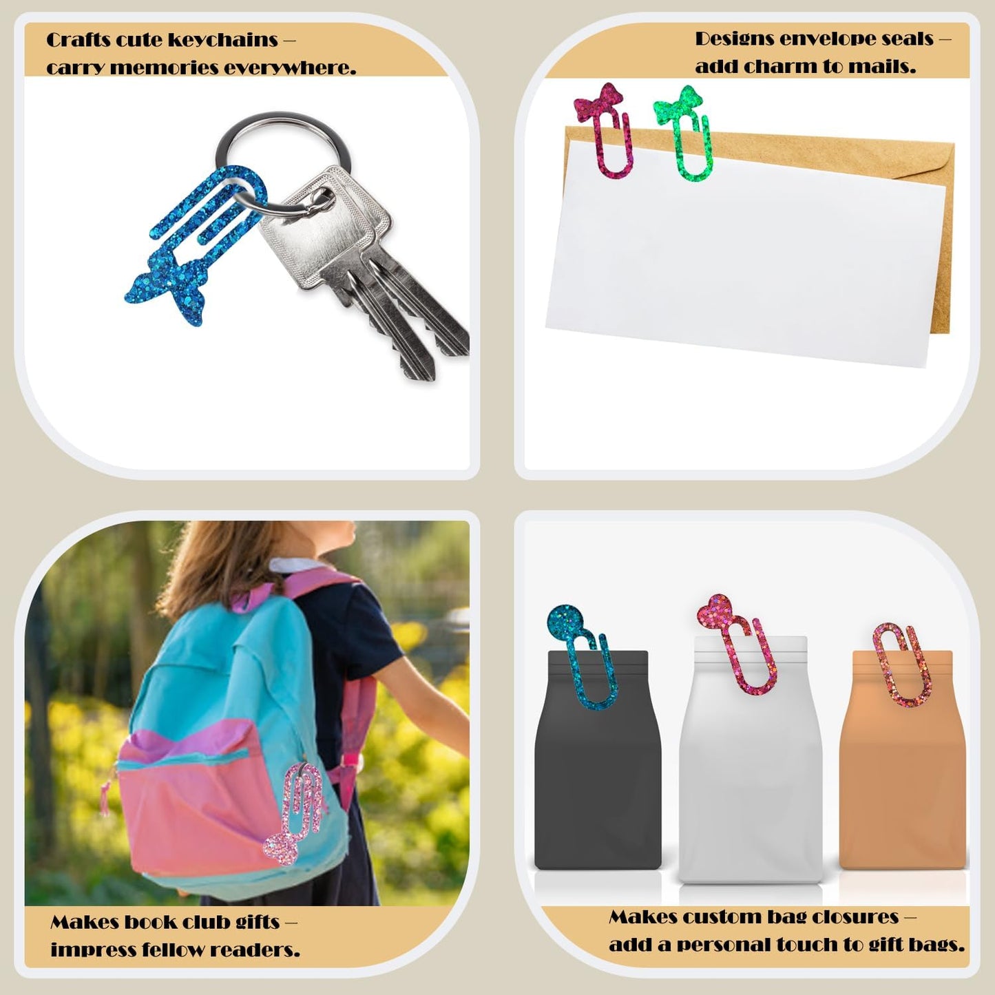 Resin Bookmark Mold Silicone Molds for Epoxy Paperclips, 9-in-1 Heart & Star Shapes, Quick Release Craft Supplies, Gift for Book Lovers