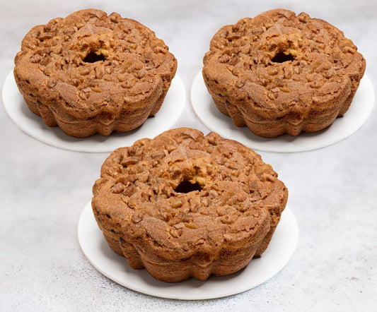 Traditional Cinnamon Walnut Coffee Cake - Cinnamon Streusel and Chopped Walnuts Toppings - Delicious Recipe of Coffee Cakes for Special Occasions (Three Cakes (1.75 Pound))