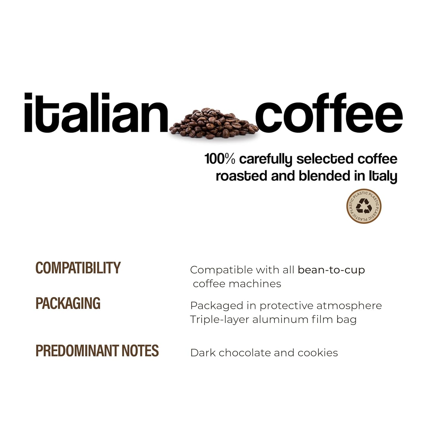 Dongiò Caffè Napoli Blend - Whole Bean Coffee, Dark Espresso Roast, Premium Coffee Quality, 2.2 Pounds (35.2 Oz - Pack of 1), Strong and Incisive Character with Velvety Cream