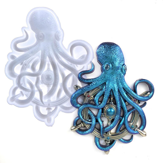 Octopus Resin Mold, Cute Silicone Octopus Epoxy Molds, 3D Large Animal Silicone Molds for Resin Casting, Wall Hanging, Desktop Ornament Home Decor (6), OSM-58