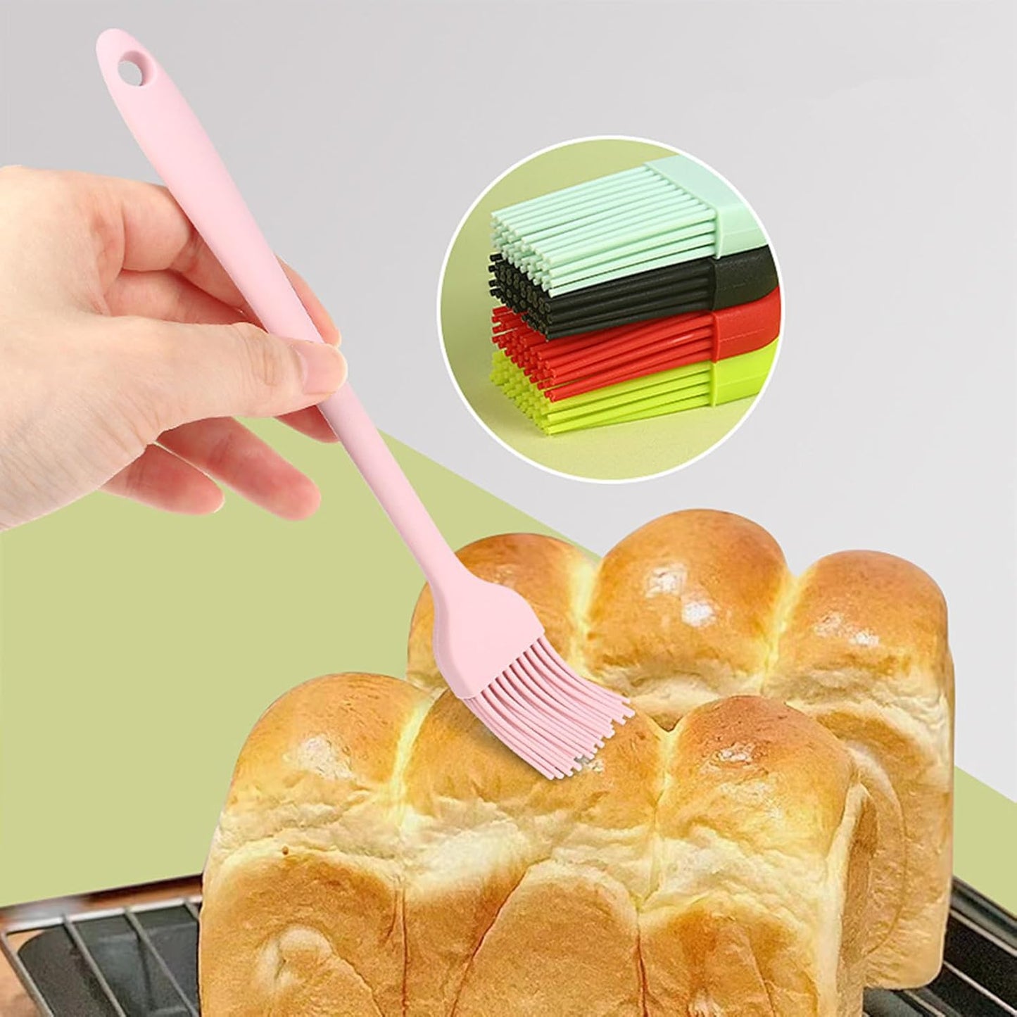 6Pcs Silicone Basting Brush Upgrade Pastry,Heat Resistant Brushes Premium Cooking Brush for Sauce Marinade Meat Glazing Oil BBQ Kitchen Cooking Baking Grilling Flavoring 19cm/7.48"(Small)