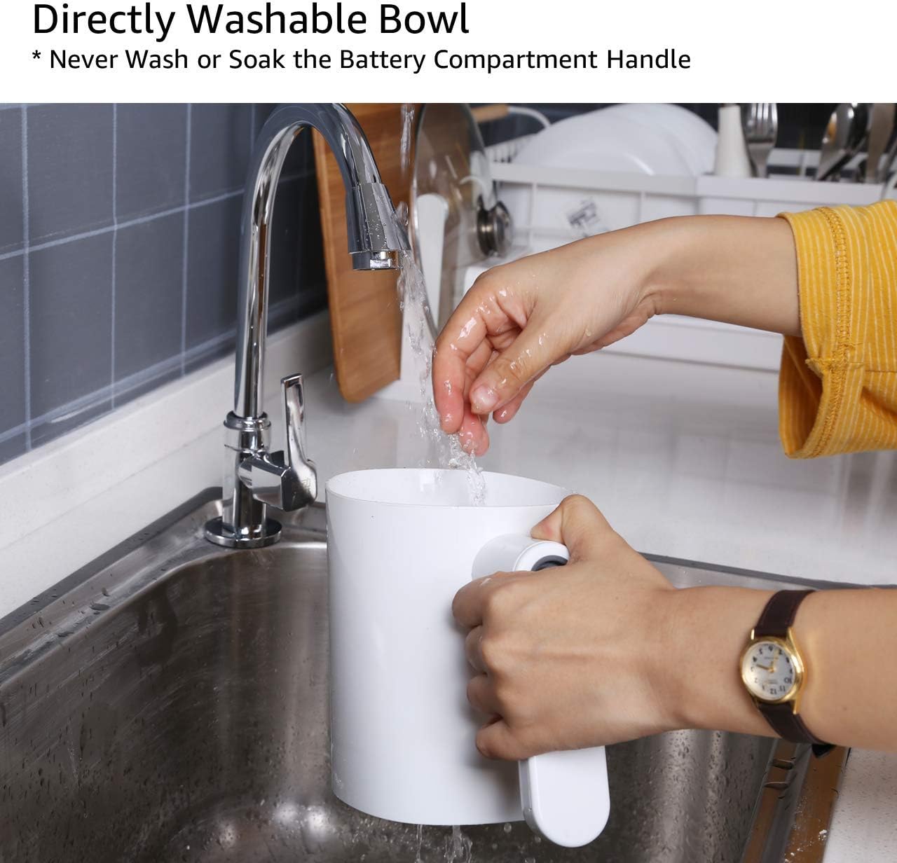 Battery Operated Electric Flour Sifter For Baking, Efficient and Effortless, Friendly to Arthritis Joint Pain, 4 Cup Large Capacity, Washable Bowl Easy to Clean, Safe Fine Stainless Steel Mesh Sieve