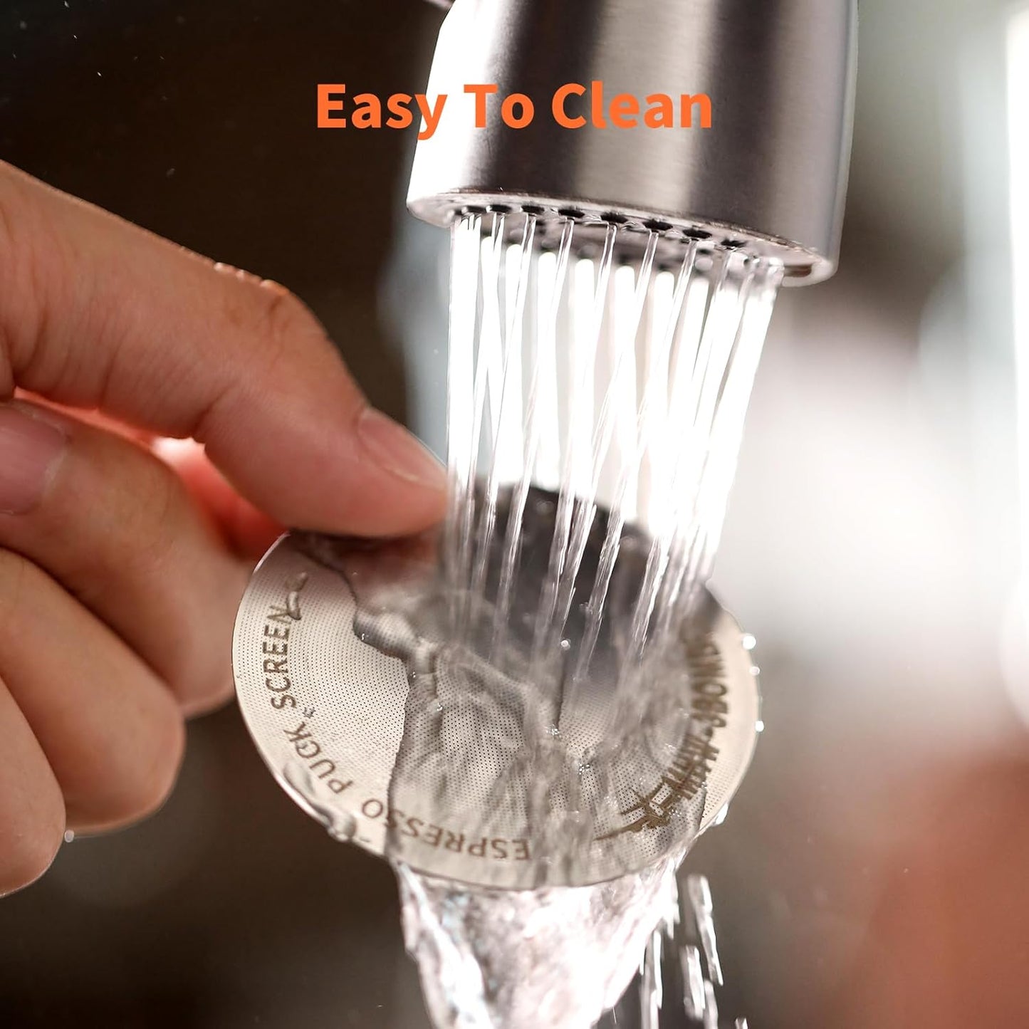 MHW-3BOMBER 58.5mm Espresso Puck Screen with Round Hole Metal Espresso Filter 0.8mm Thickness Coffee Filter for La Marzocco/Gaggia FG5586-OS