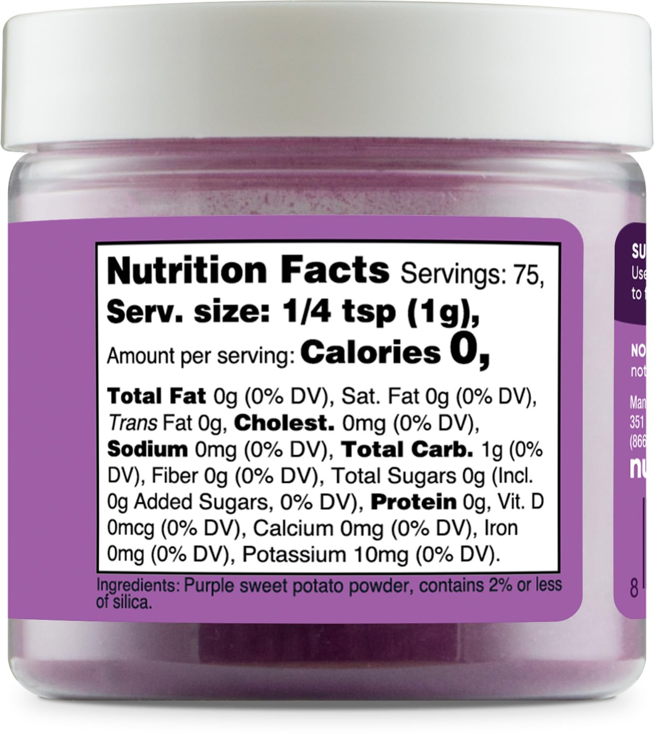 Nutricost Purple Plant Based Food Coloring From Purple Sweet Potato Powder (75 Servings) - Nutricolor Color Alternative For Food & Beverages