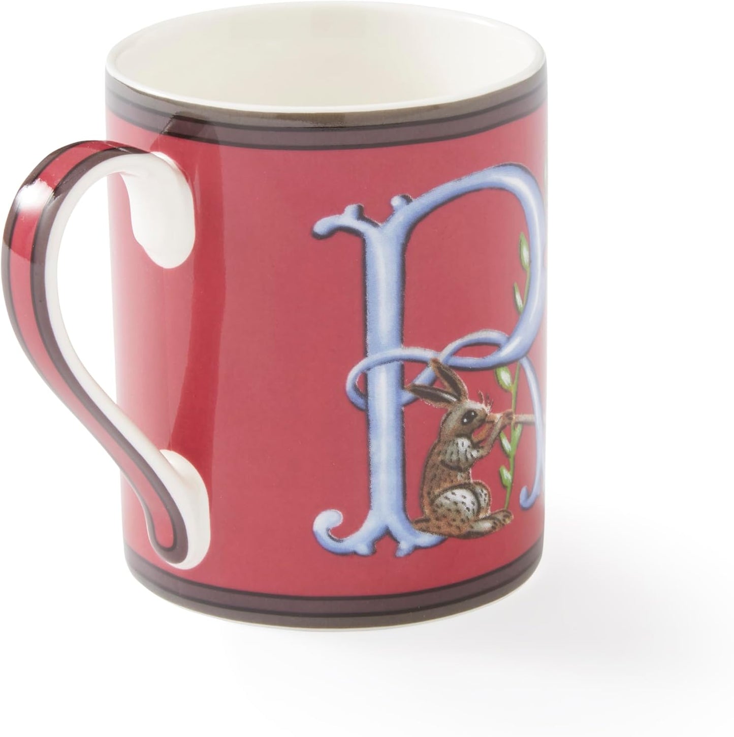 Spode Kit Kemp 12oz Mug in Fine China, R Initial - Custom Coffee Cup for Hot Beverages, Personalized Gift Idea for Her, Him, Friends, Coffee Lovers - Stylish Letter Mug for Daily Use, Dishwasher Safe