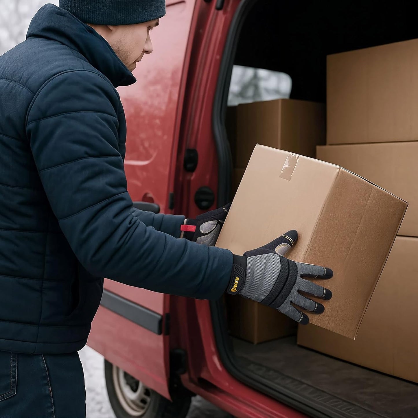 KAYGO Insulated Mechanic Work Gloves,3 Pairs KG127W Winter Thermal Safety Work Gloves for Men and Women, Double Lining,Heavy duty,Improved dexterity,Excellent Grip,Ideal for outdoor jobs,XL